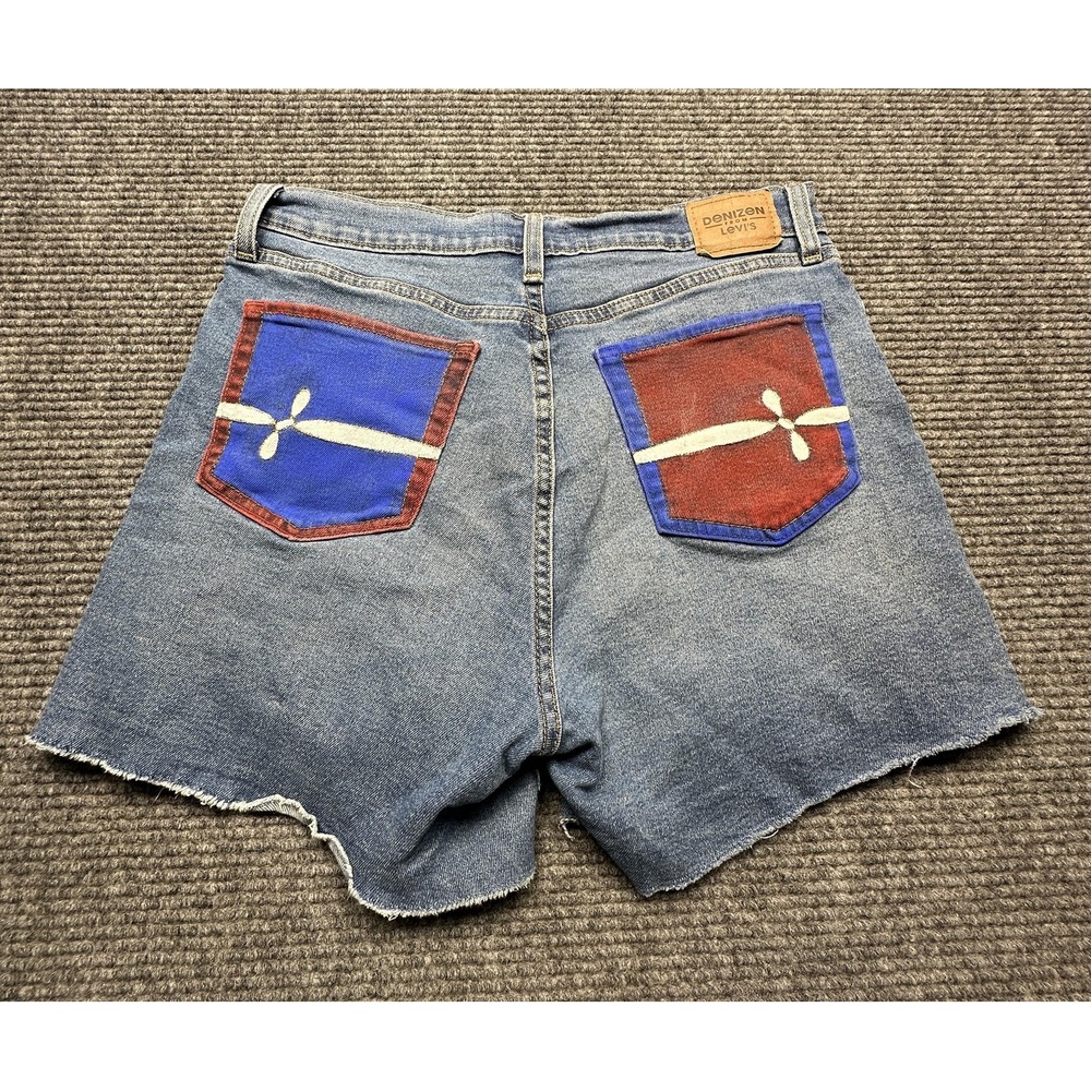 Denizen from Levi's Denim Shorts Womens 8‎ W29 Vintage High Rise Raw Hem